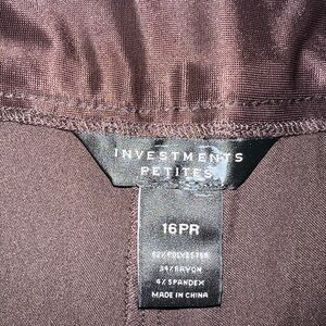 Women’s 16PR brown pull-on Slacks
